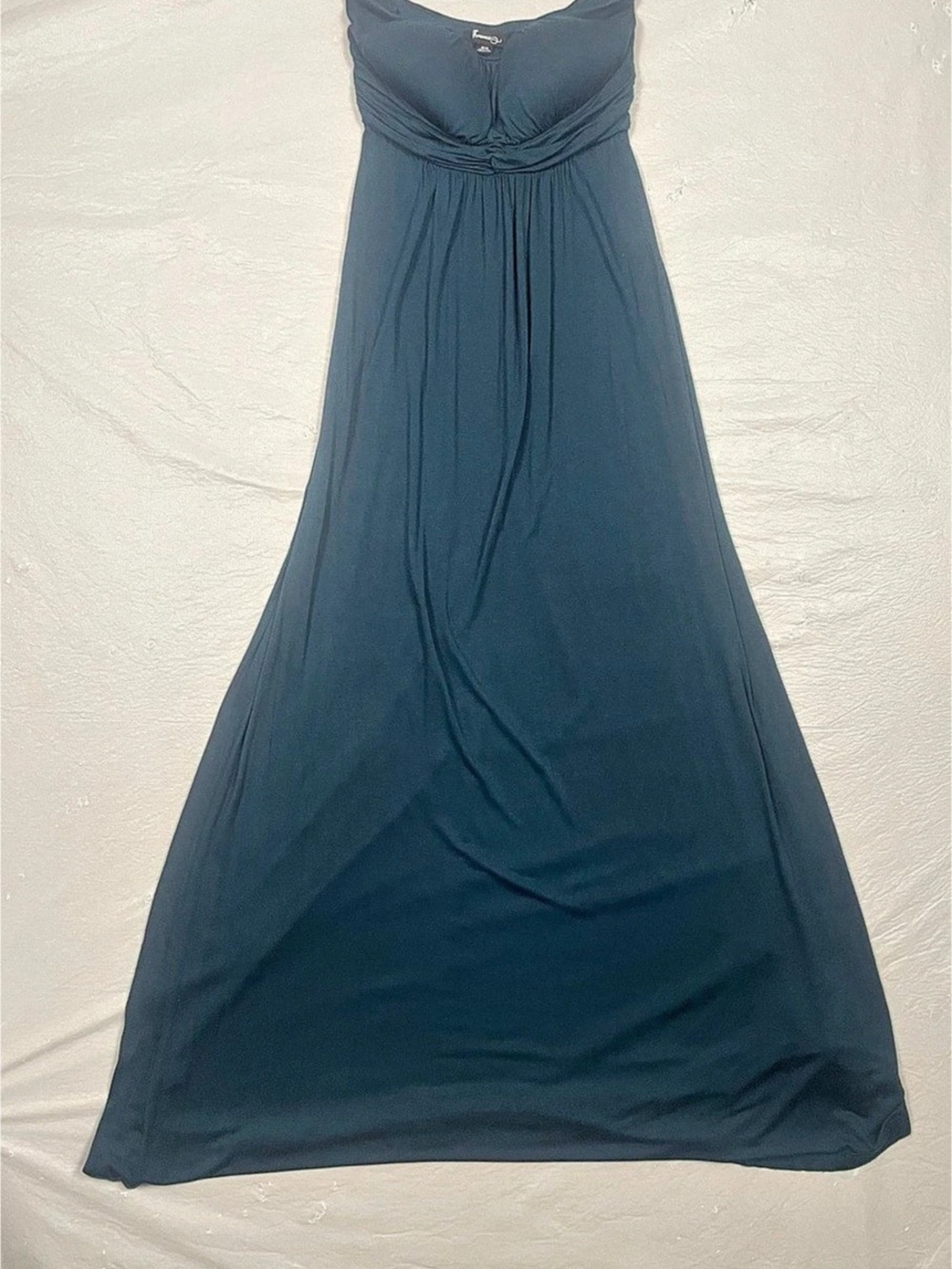 Forever 21 Dark Green Strapless Sweetheart Maxi Dress - Medium